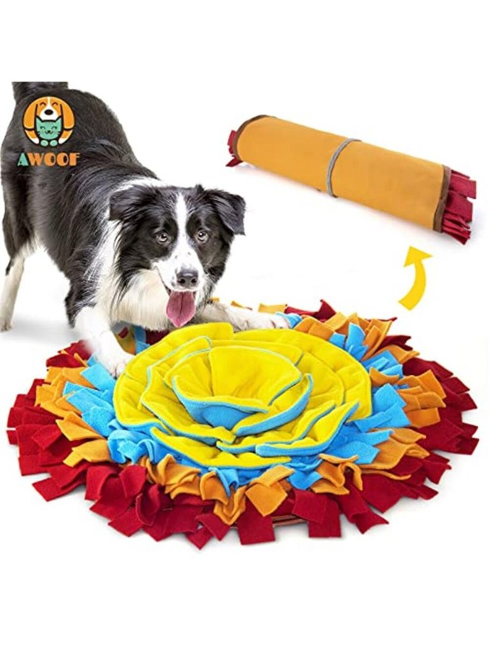 New Pet Snuffle Mat for Dogs, Interactive Feed Game for Boredom, Encourages